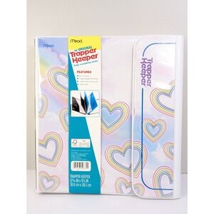 TRAPPER KEEPER Folders/clipboard-Vintage 80's Style Design Retro Rainbow Heart